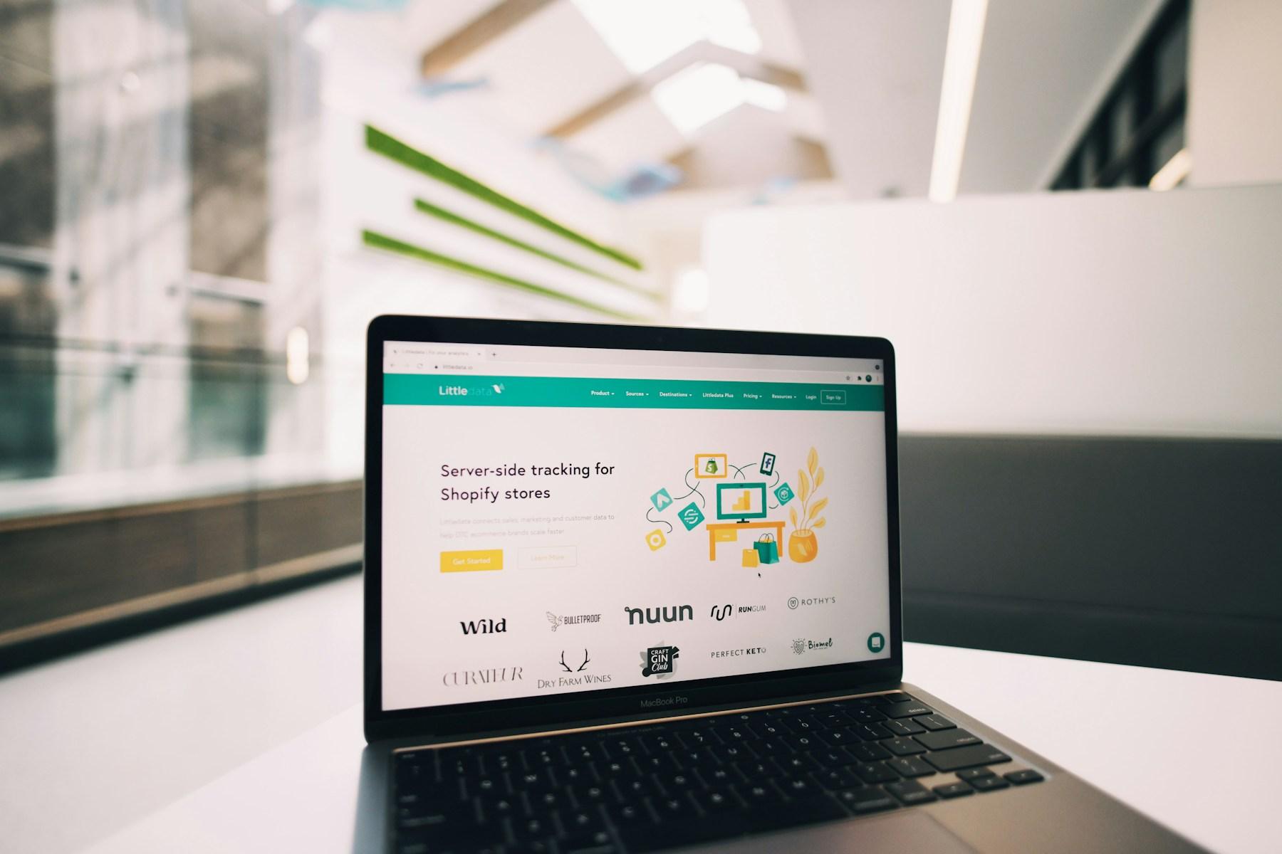 Laptop showing an operational dashboard for a business system.
